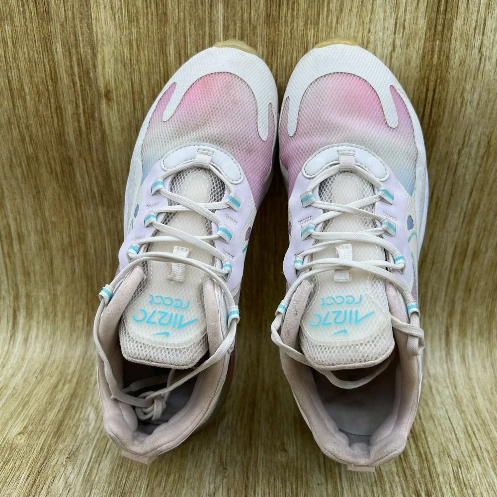 Nike Air Max 270 React SE Womens 6.5 White Light Gradient Sneakers CK6929-100